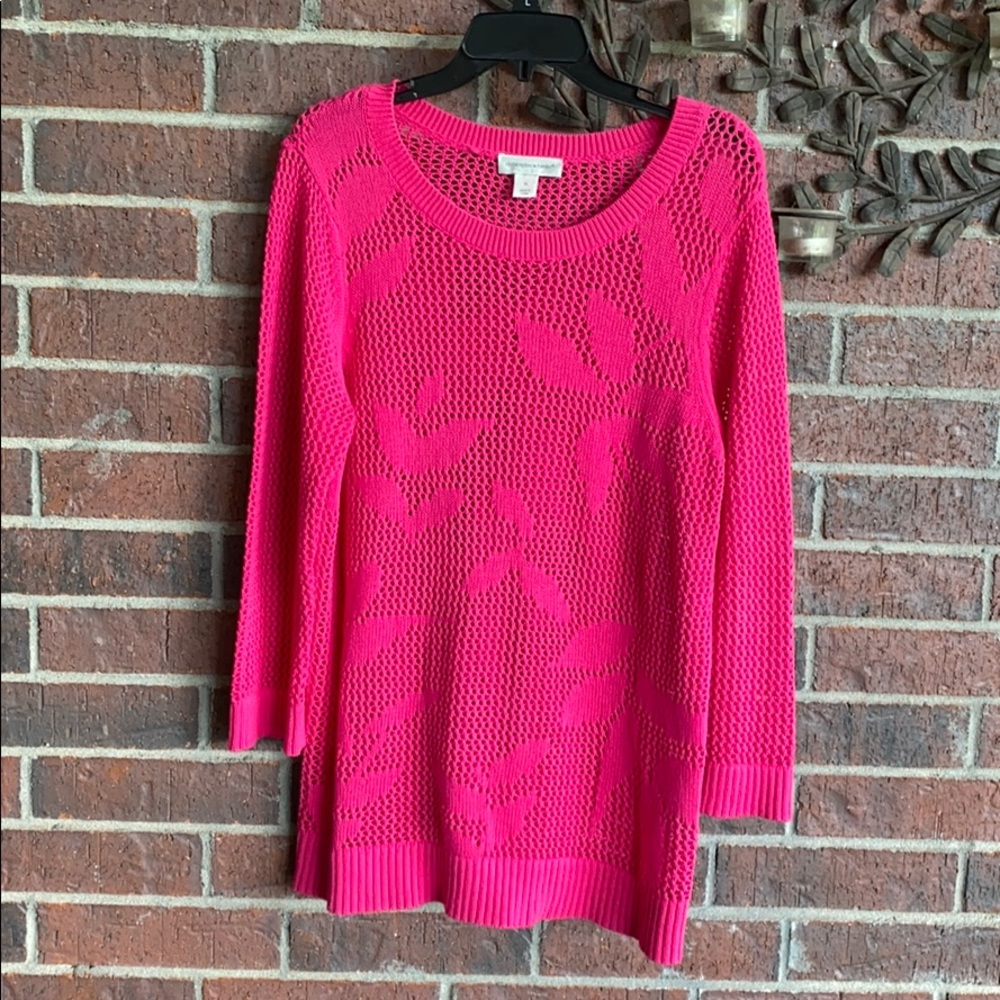 Christopher & Banks size XL pink sweater tunic